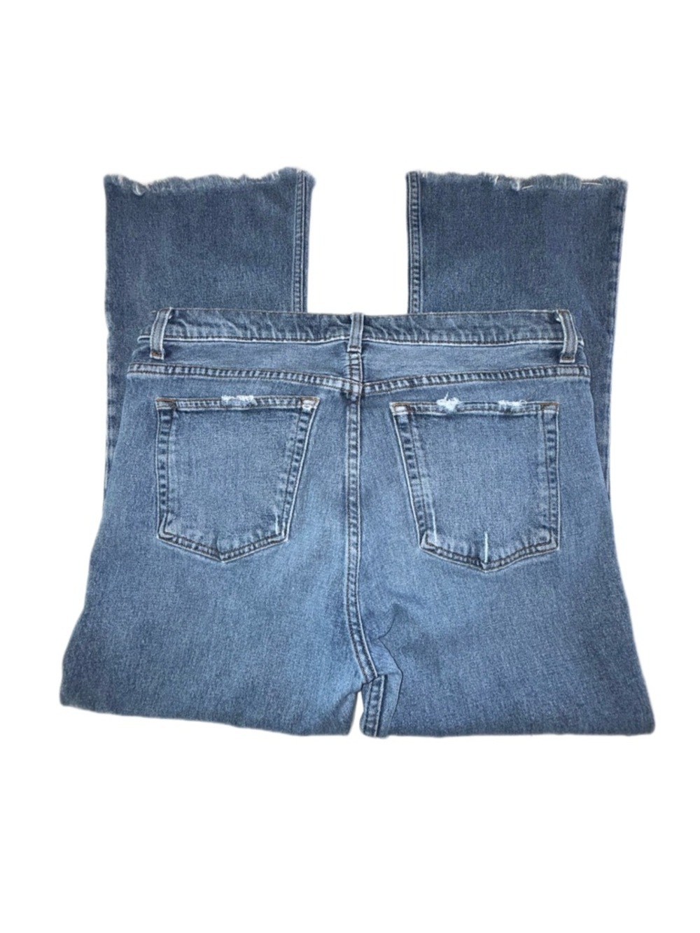 Reformation Cropped Kick Flare Jeans Sz 31 Raw Hem High Rise 26” Inseam - Picture 8 of 13